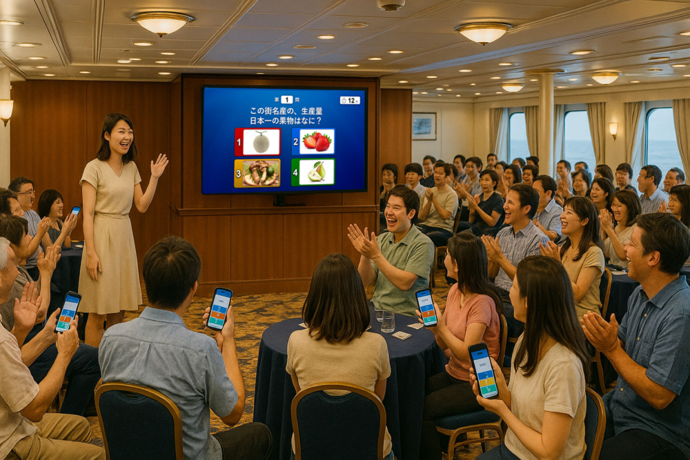 旅行企画　フェリー、クルーズ船でもアンサータッチでクイズ大会